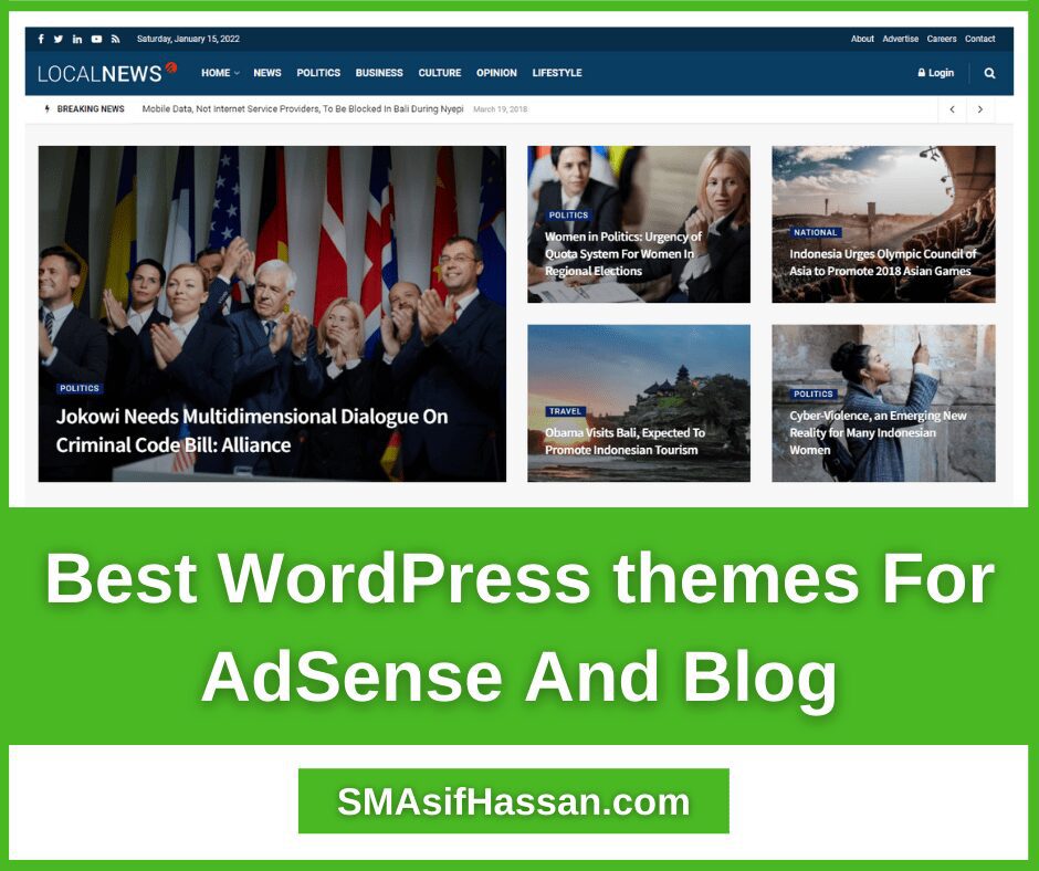 Best WordPress themes For AdSense And Blog