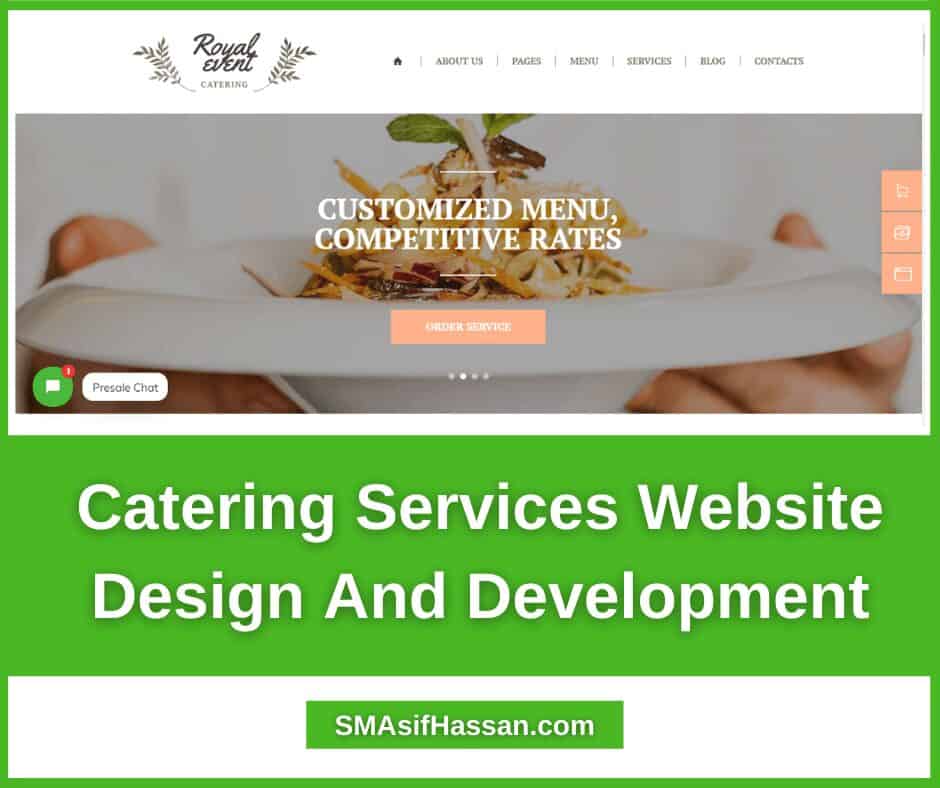 Catering Services Website Design And Development Order On Fiverr
