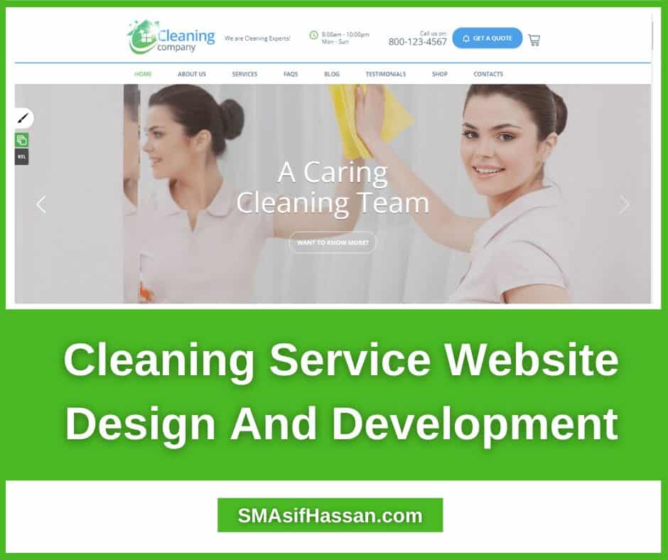 Cleaning Service Website Design and Development Order On Fiverr