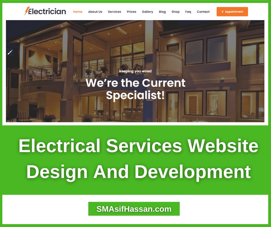 Electrical Services Website Design And Development Order On Fiverr