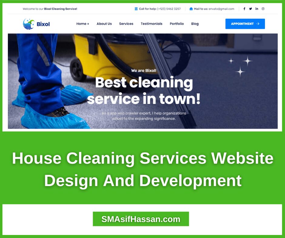 House Cleaning Services Website Design And Development Order On Fiverr