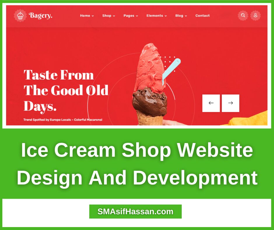 Ice Cream Shop Website Design And Development Order On Fiverr